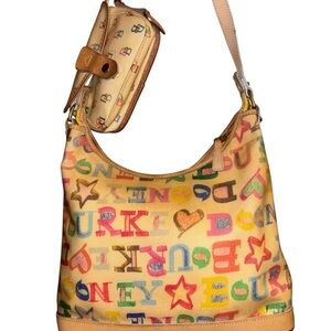 Dooney & Bourke Doodle Graffiti Letter Print Shoulder Bag